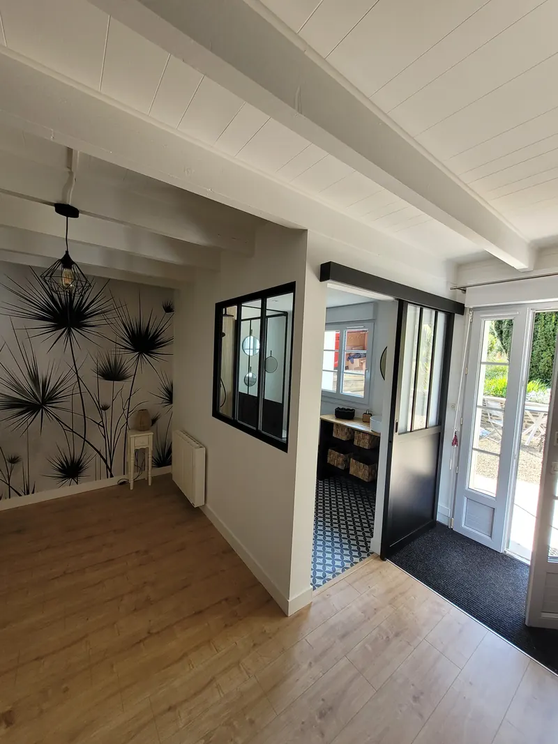 Verrière aluminium vue depuis le séjour